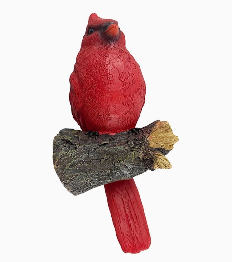 Fake Cardinal on Tree Branch