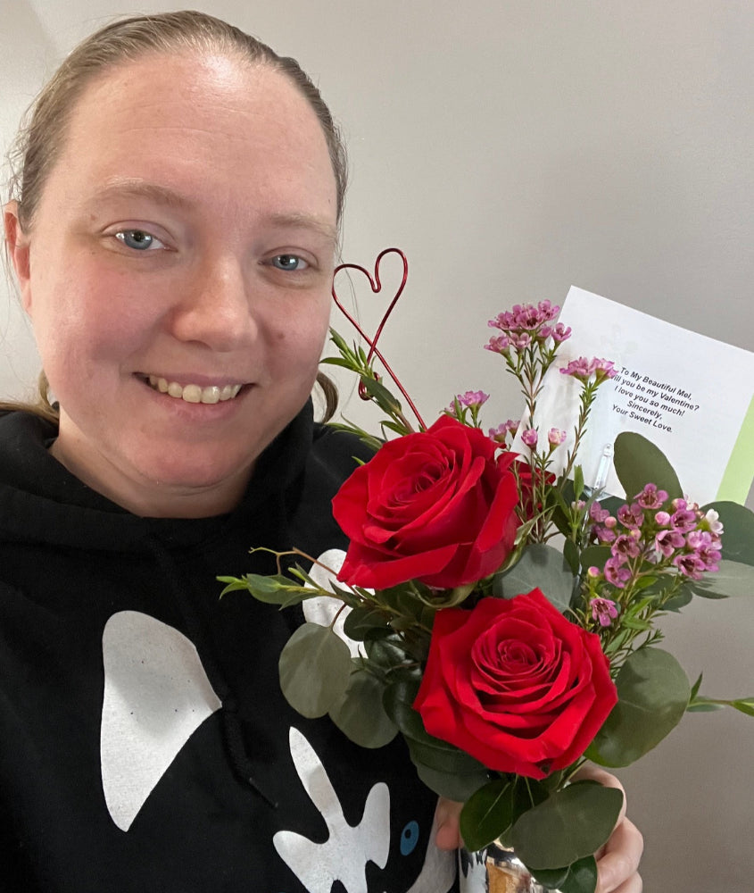 Valentine Simplicity flower recipient