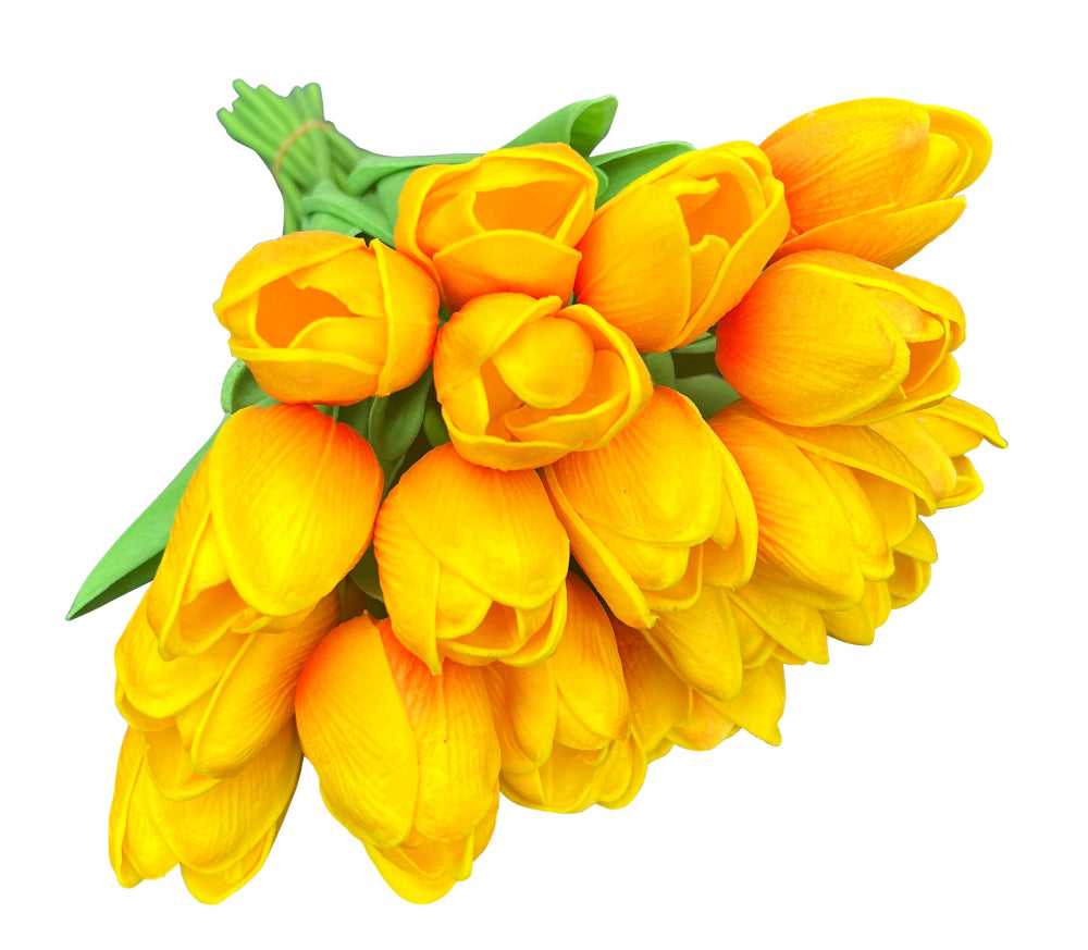Orange silk tulip bouquet