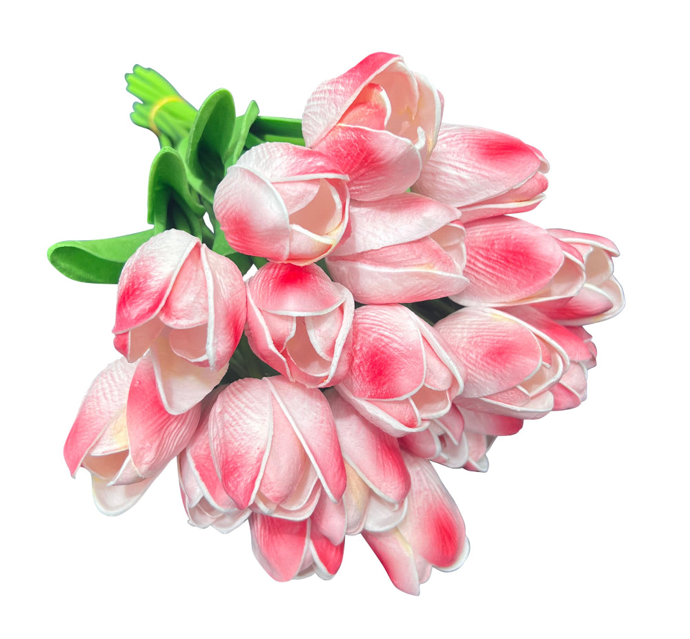 Pink silk tulip bouquet