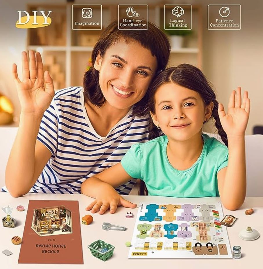 Building a diy 3d wood puzzle with child