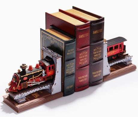 3d wooden train book end puzzle