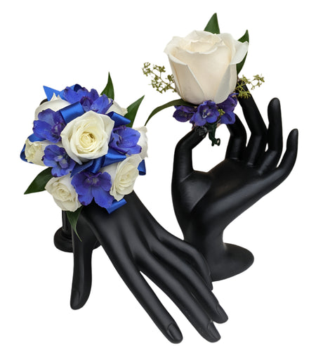 Delphinium and Rose Prom Flower Package