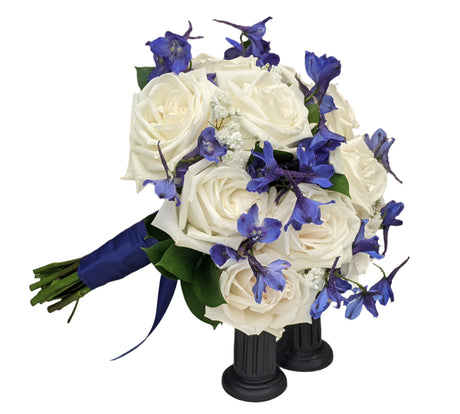 Roses and Delphinium Prom Flower Clutch - Deluxe
