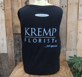 Kremp Florist Womens Long Sleeved Black Shirt Back