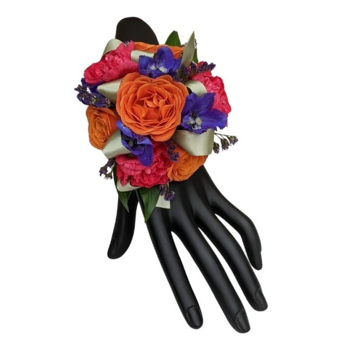 Garden Splendor Corsage with bright flowers