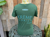 Kremp Florist Green V-Neck T-Shirt Back