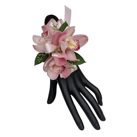 Sweet Innocence Corsage - Pink Orchids